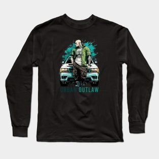 Graffiti Vector Art of Urban Outlaw Character Long Sleeve T-Shirt